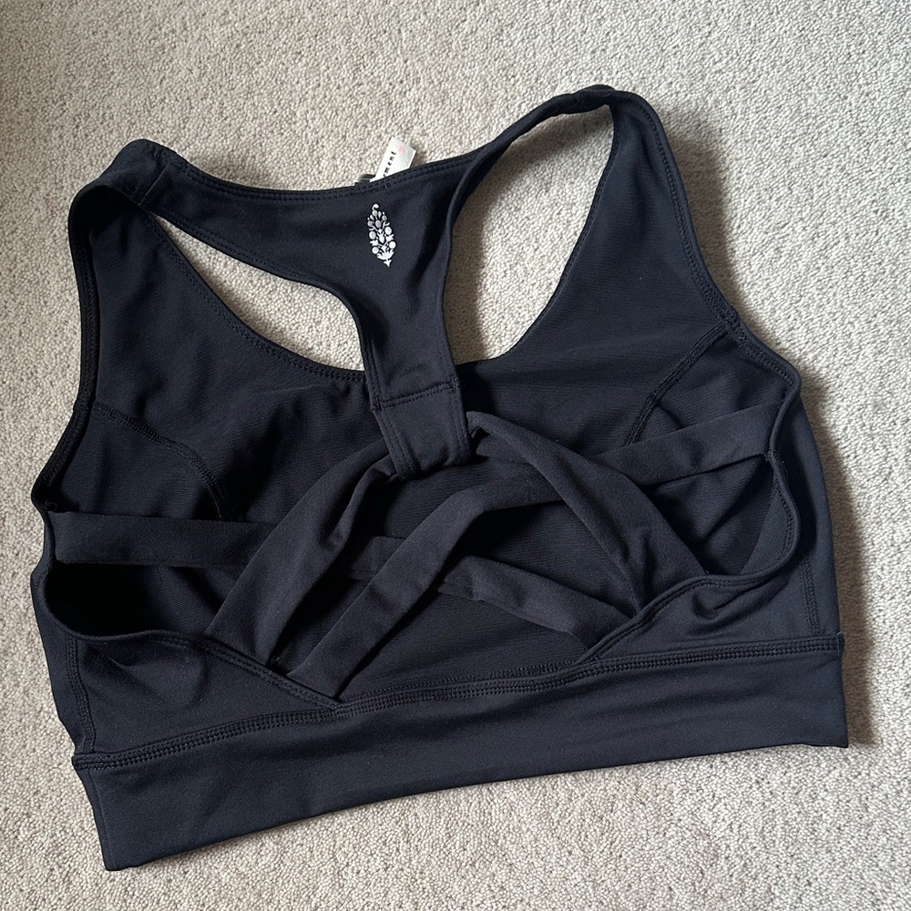 Free People Black Sports Bra! - Picture 2 of 8